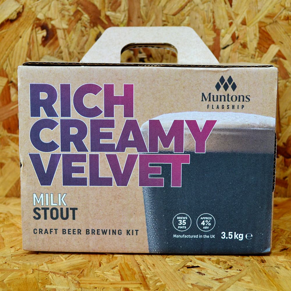 MILK STOUT Muntons Flagship Range Beer Kit de Bière Rich Creamy Velvet  Extract Beer Brewing Ingredient Kit 27544 Makes 5 Gallons - Hobby Homebrew