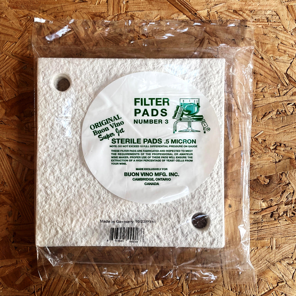 Buon SUPER Jet Filter Pads - Pad 3 - Sterile Pads .5 Micron Filtration - Set of 3