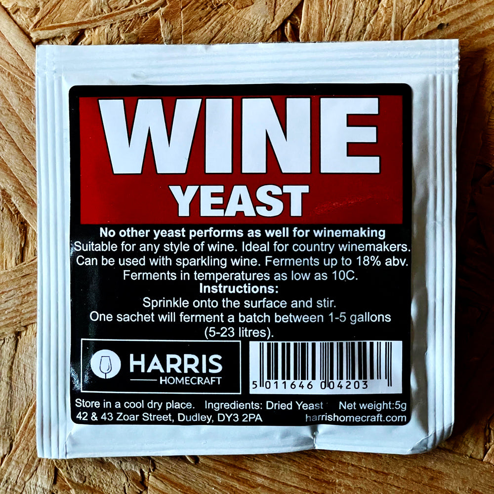 Harris All Purpose Wine Yeast - 5g - Brewbitz Homebrew Shop