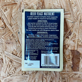 Mangrove Jacks Beer Yeast Nutrient - 15g Treat up to 23 Litres