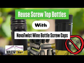 NovaTwist Wine Bottle Screw Caps - Black